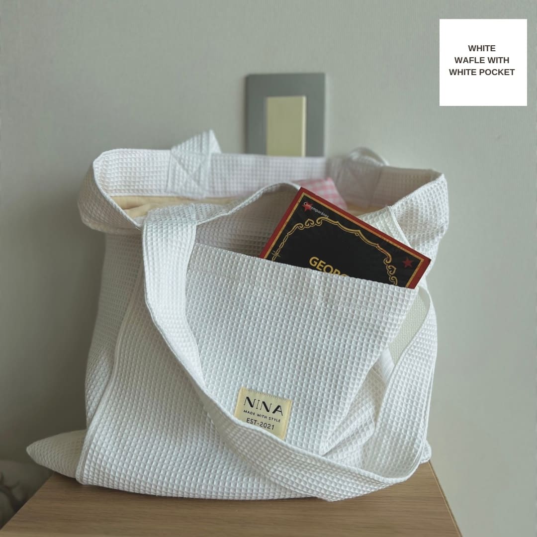 Cloud Waffle Tote Bag Soft